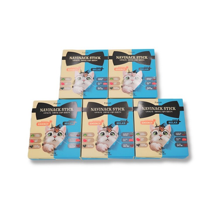 냥이마트 고양이 간식 나비넥스틱 5팩, 70p, 1박스, 800g