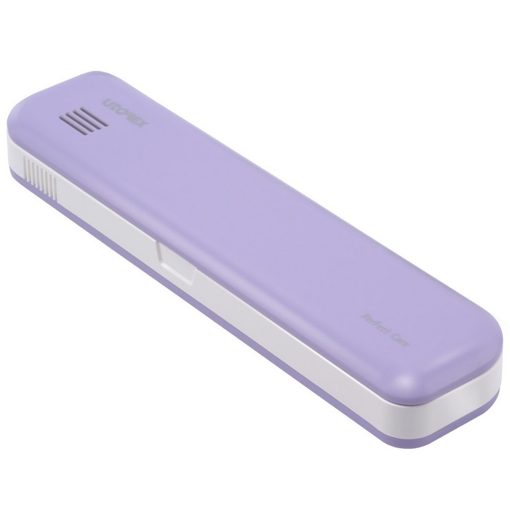 유토렉스 퍼펙트케어 충전식 휴대용 UV-C 건조 이중살균 칫솔살균기, PS2, 라벤더바이올렛