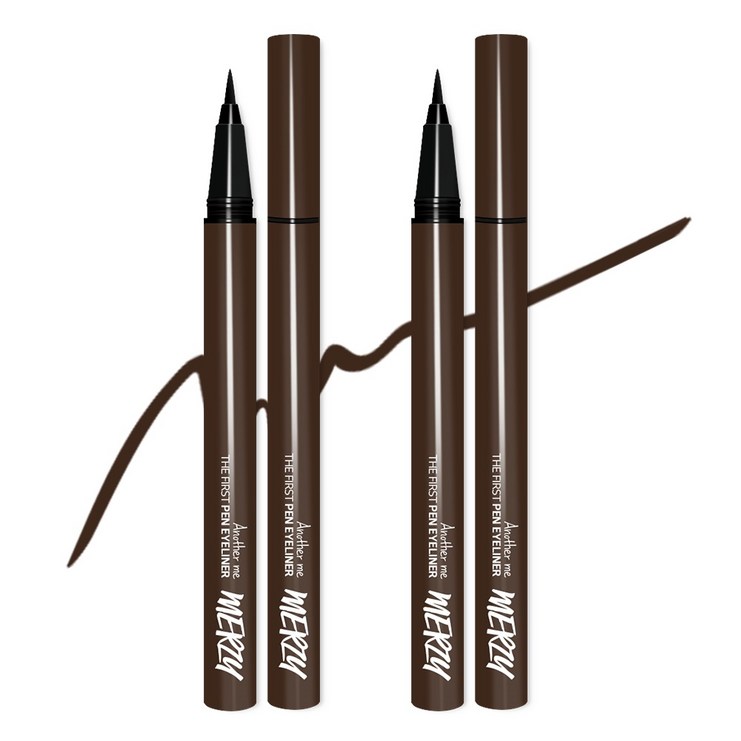 머지 더 퍼스트 펜 아이라이너 0.5g, 브라우니, 2개 머지 더 퍼스트 펜 아이라이너 0.5g, 브라우니, 2개
