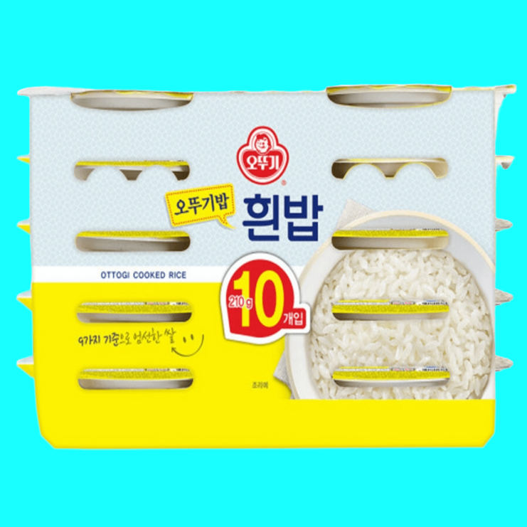 오뚜기밥 맛있는 밥 210g 10개 1팩 엄선된 국내산 쌀
