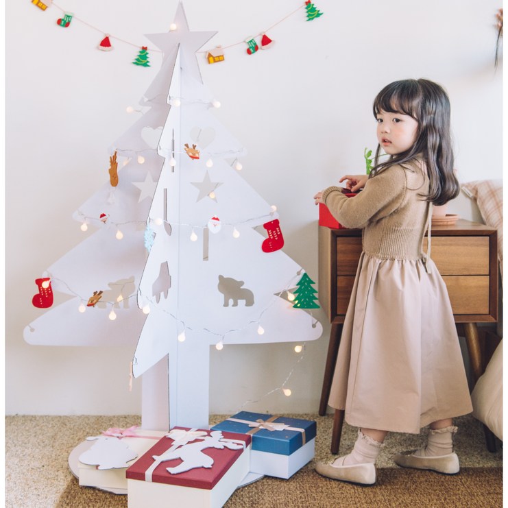 [키즈바래] 분리수거 간편한 종이 트리 만들기 엄마표 미술놀이 크리스마스 용품 크리스마스 꾸미기 집콕놀이 어린이인증제품 만들기 놀이 종이장난감