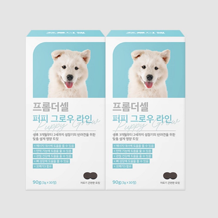 프롬더셀 강아지 성장기 영양제 관절 면역 칼슘 두뇌발달 종합비타민 30정, 2개, 종합영양제 프롬더셀 강아지 성장기 영양제 관절 면역 칼슘 두뇌발달 종합비타민 30정, 2개, 종합영양제