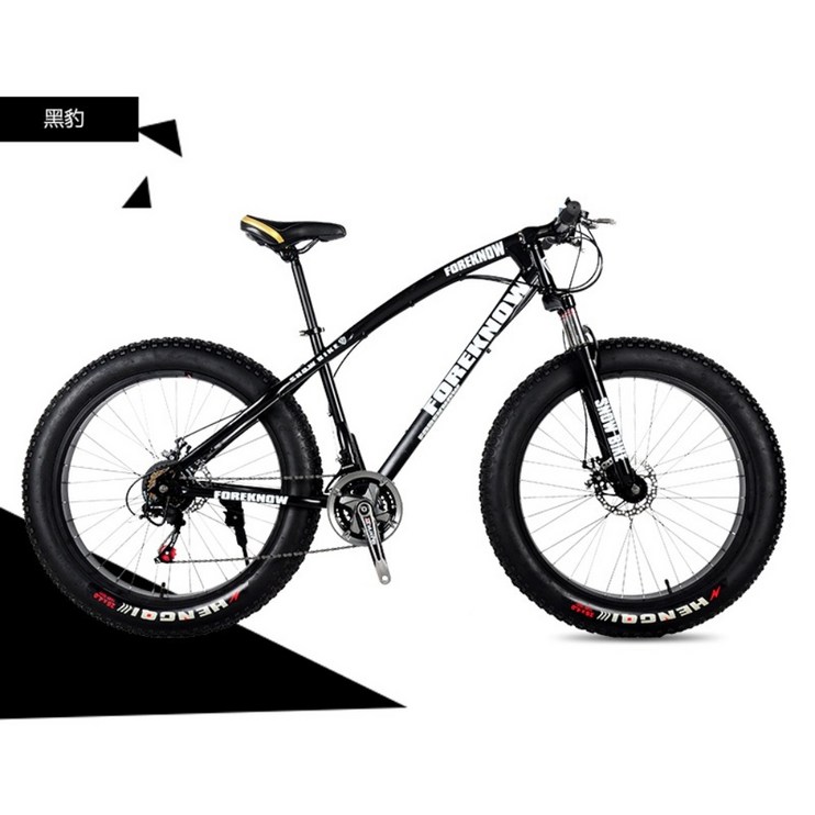 와이드 스코프휠 광폭타이어 팻바이크 산악용 자전거 7단 화이트 20인치, 블랙(스포크 휠)