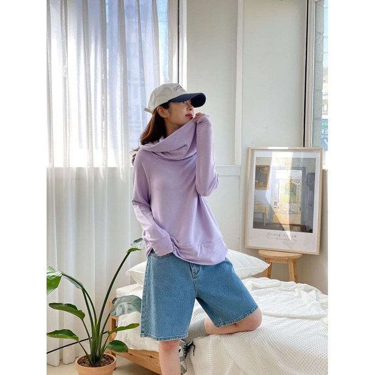 윅베리 부들부들 데일리 스타일 기모 목폴라 후드