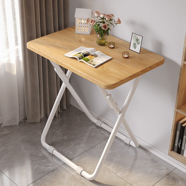지누아 모던 사각 접이식 테이블 60X40cm, 오크 지누아 모던 사각 접이식 테이블 60X40cm, 오크