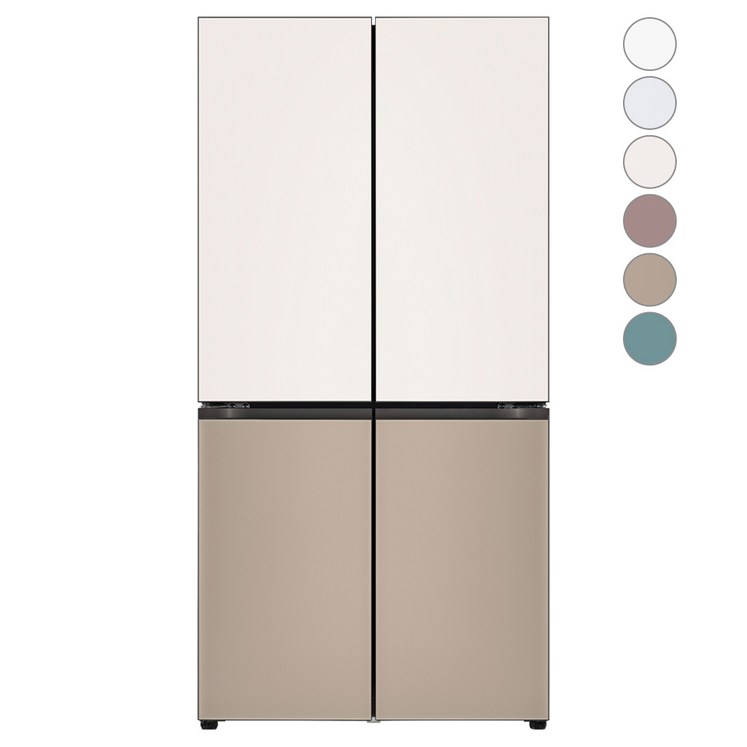 [색상선택형] LG전자 디오스 오브제컬렉션 4도어 냉장고 글라스 875L M873AAA031 20230507