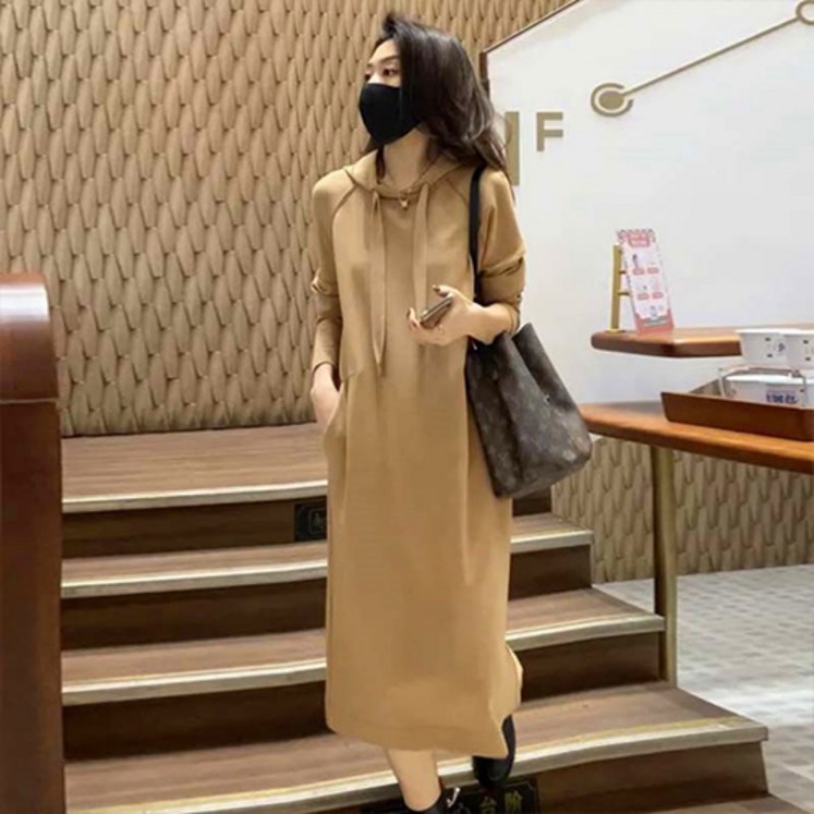 구디프 여성용 우아핏 영 캐주얼 롱 후드 원피스 구디프 여성용 우아핏 영 캐주얼 롱 후드 원피스