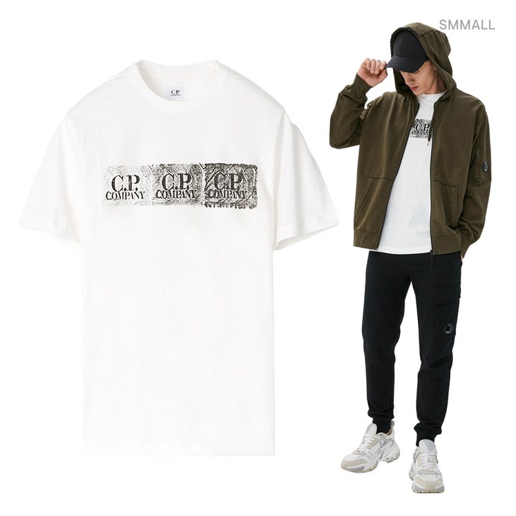 CP컴퍼니 디스트레스드 로고 반팔 10CMTS200A 006011W