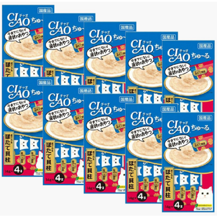 이나바 챠오츄르 대용량 4SC77 참치가리비관자  10봉지 유통기한 1년이상