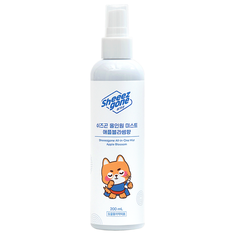 쉬즈곤 강아지 올인원 저자극 미스트 애플블라썸향, 1개, 200ml