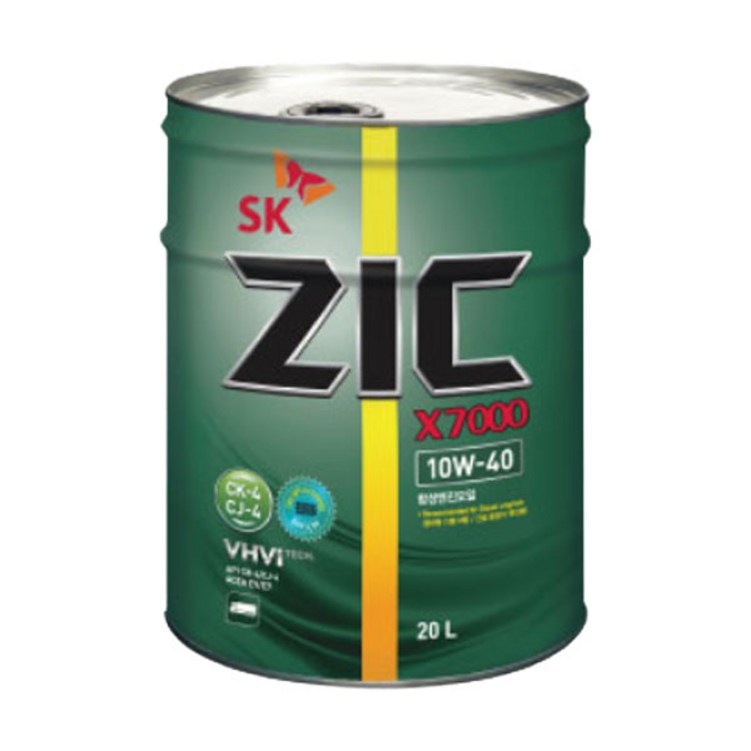 ZIC X7000 10W40 20L CK4 CJ4 디젤 엔진오일