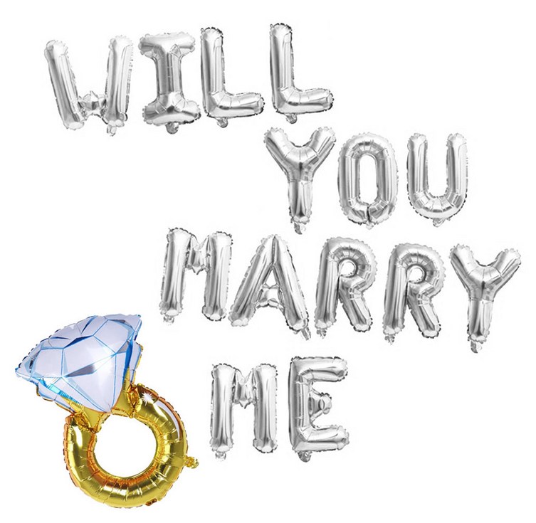 코로나인터네셔널 프로포즈 윌유메리미 풍선 4종 세트