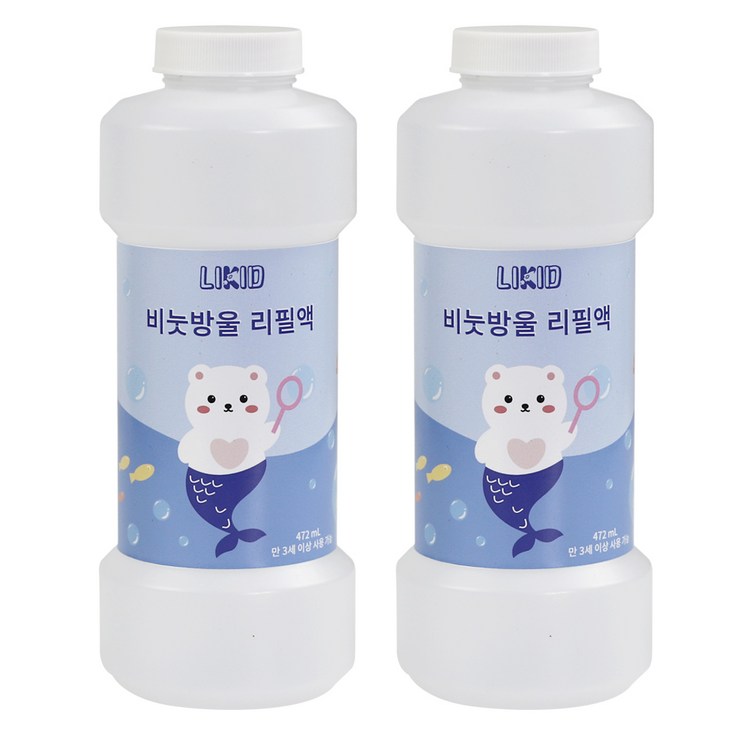 라이키드 비눗방울 리필액 LIKBS03 472ml, 2개