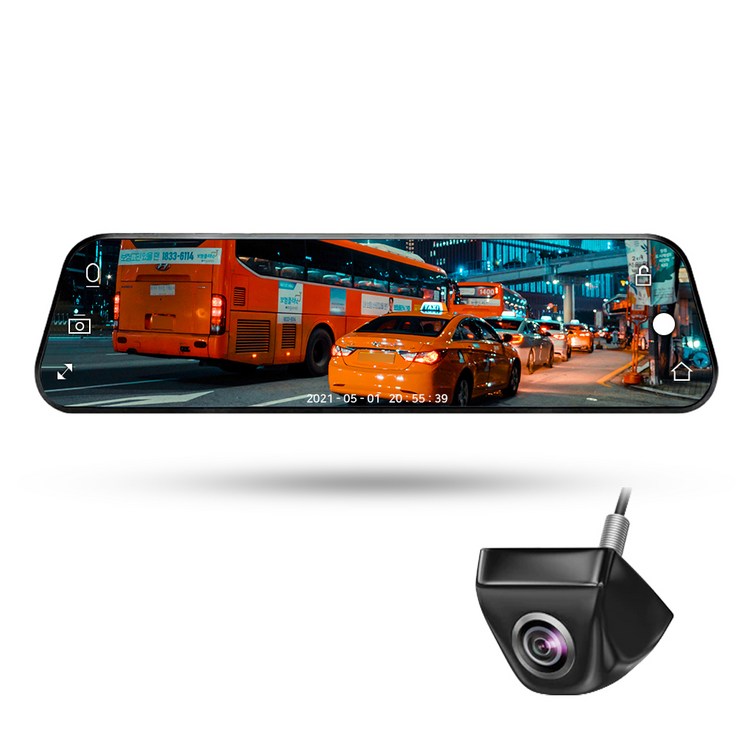 룸미러블랙박스 스마트미러 T5 와이드카메라 (메모리카드 미포함) 30.48cm