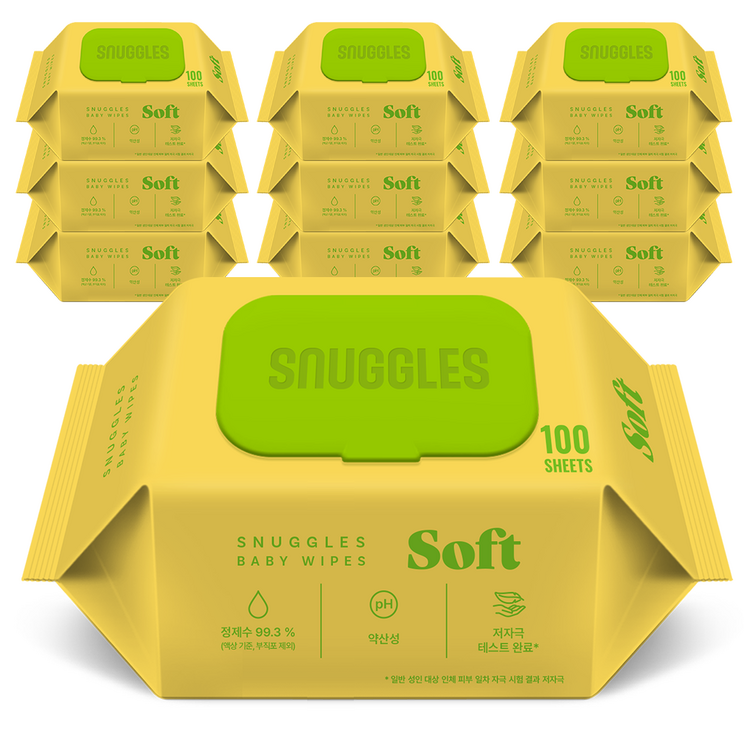 스너글스 소프트 유아용 저자극 아기물티슈 캡형