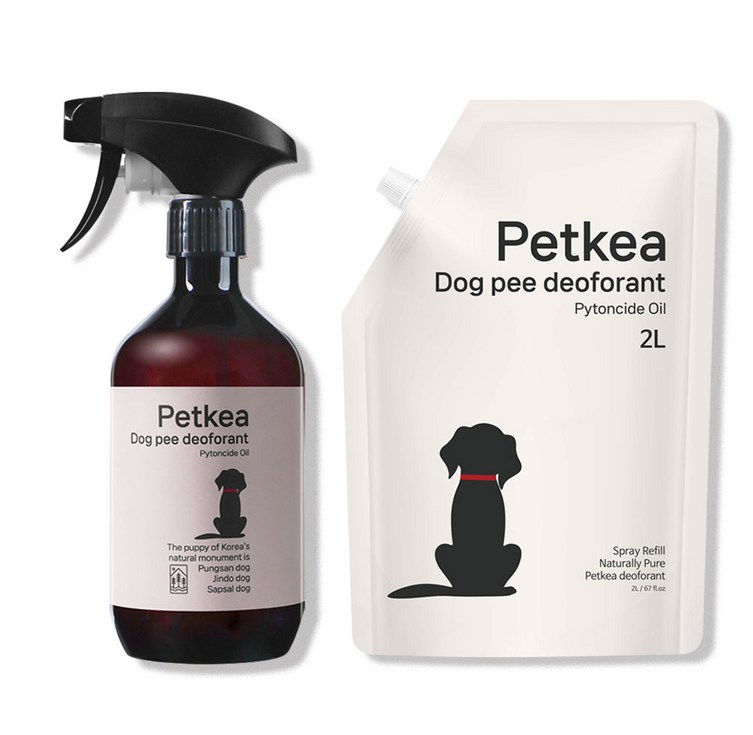 펫케아 강아지탈취제 피톤치드 천연 스프레이 반려견 오줌냄새 제거  공병, 1개, 2L