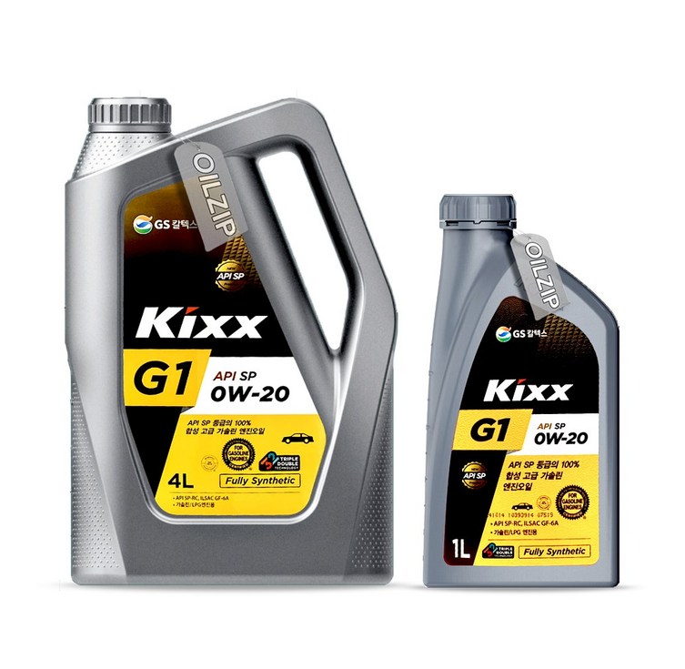 GS칼텍스 킥스 G1 SP 0W 20 4L1L 합5리터 합성엔진오일, 5L, 0w20, 1개