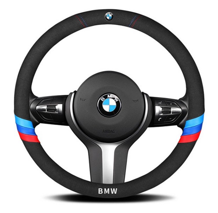 BMW 알칸타라 스웨이드 사계절 M스포츠 스티치 핸들커버 튜닝용품, BMW M일반타입