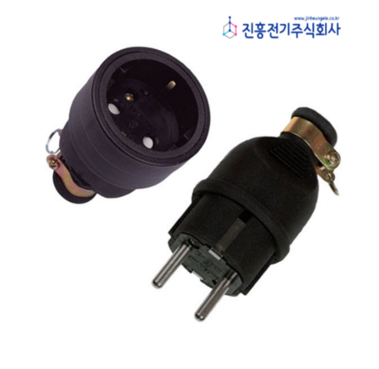 진흥전기 둥근형고무접지 코오드콘넥타 고무접지플러그 국산 KS 코넥터 진흥전기 둥근형고무접지 코오드콘넥타 고무접지플러그 국산 KS 코넥터