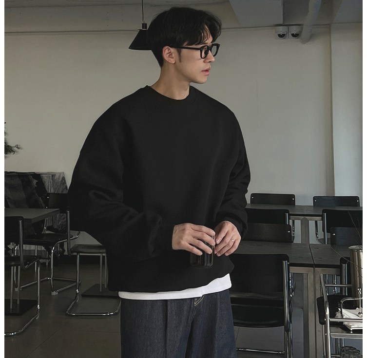 캔디 이중지 오버핏 탄탄 맨투맨 10컬러