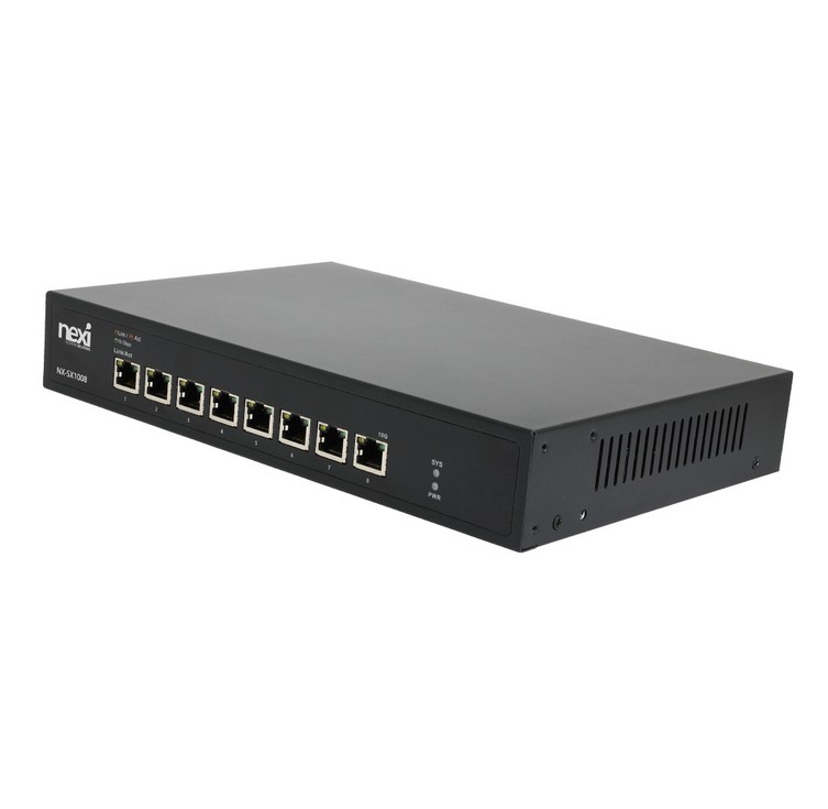 넥시 NX1405 기가비트 10G 8포트 스위칭 허브 NXSX1008 리얼텍칩셋 160Gbps스위치용량