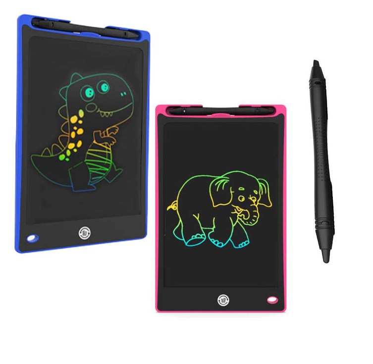 LCD 컬러 메모패드 전자노트 그림그리기 전자칠판 드로잉 스마트 스케치 그림판 자석보드, 핑크