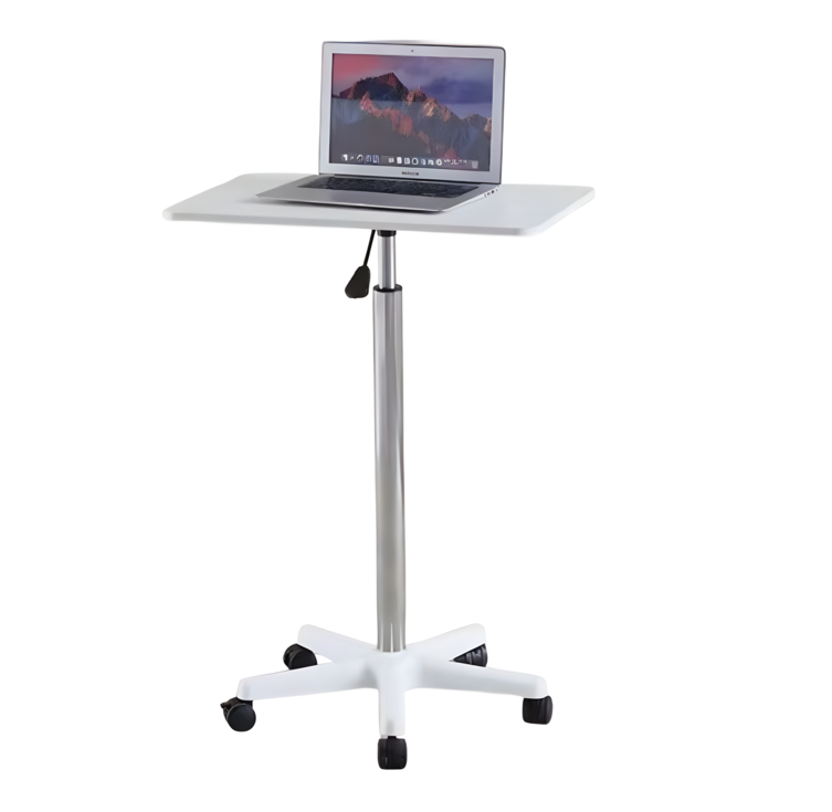바래움 스탠딩 높이조절 이동식 테이블, 흰색