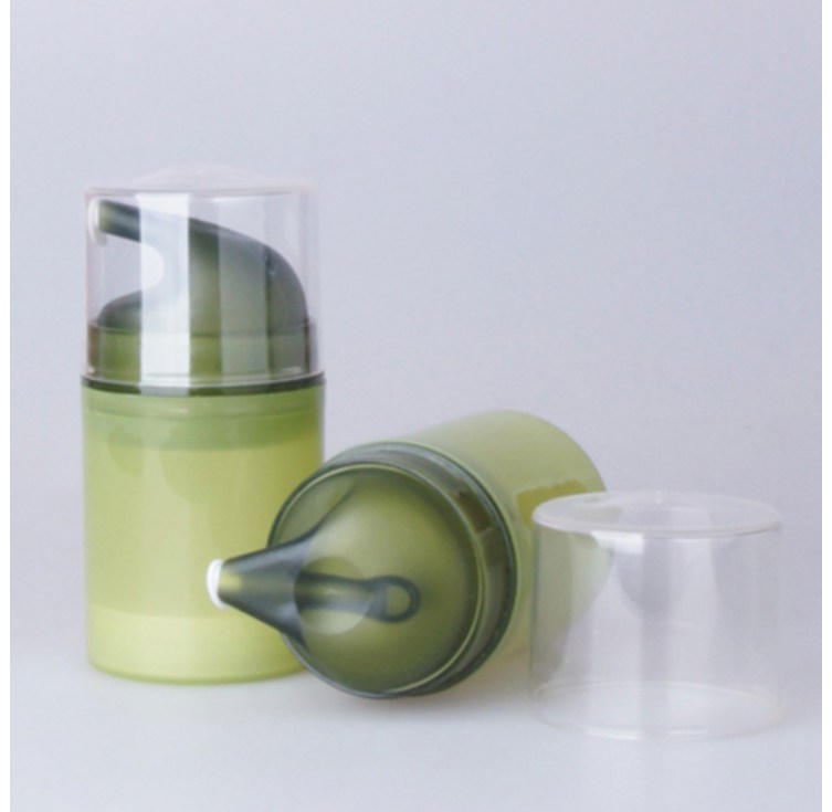 진공펌프용기,에어리스공병그린100ml