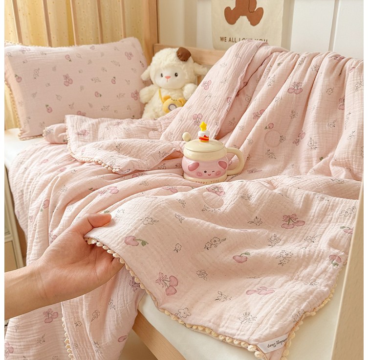 수스존 사계절 프리미엄 순면 이중 거즈 차렵이불