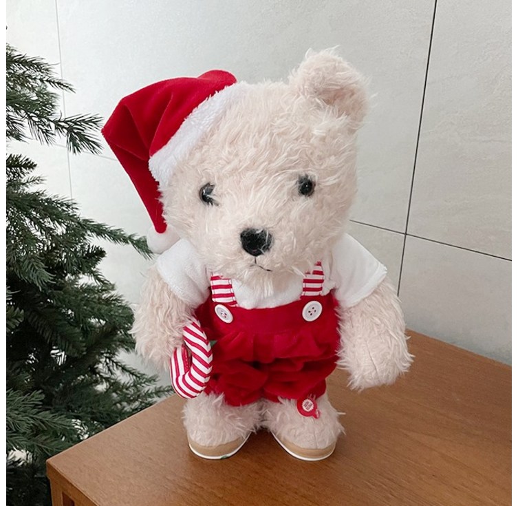 말하는 보이스 녹음 댄싱 테디 크리스마스 소품 파티 춤추는 곰돌이 인형 선물 댄스 선물