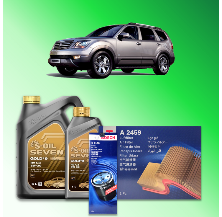 모하비 HM 3.0 디젤 엔진오일세트 세븐골드 9 RV C3 5W30