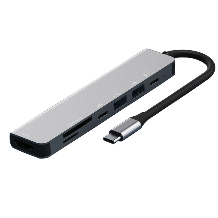 구스페리 7포트 USB 3.0 HDMI C타입 멀티허브 DEX 덱스 미러링, 단일색상, 1개 구스페리 7포트 USB 3.0 HDMI C타입 멀티허브 DEX 덱스 미러링, 단일색상, 1개