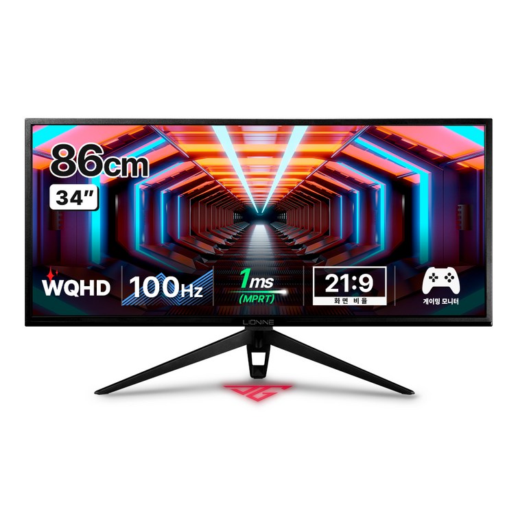 주연테크 86cm WQHD 리오나인 울트라와이드 평면 게이밍모니터 HDR