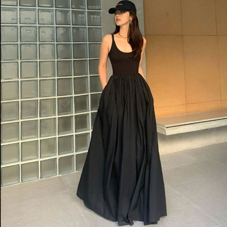 시크한 포켓 민소매 롱원피스 시크한 포켓 민소매 롱원피스