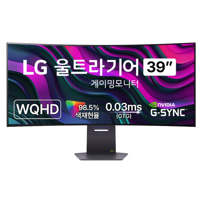 LG전자 WQHD 울트라기어 게이밍 모니터, 99.1cm, 39GS95QE 1