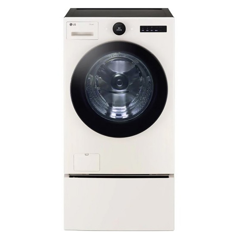 LG전자 트롬 오브제컬렉션 세탁기 + 미니워시 FG21ENX 21kg + 4kg 세트 방문설치, 네이처 베이지 1