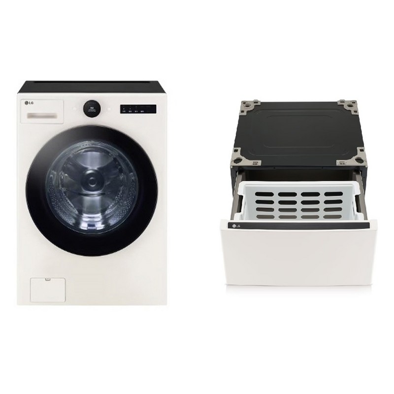 LG전자 트롬 오브제컬렉션 세탁기 25kg + 페데스탈 세트 FX25ENRF 방문설치, 네이처 베이지 1
