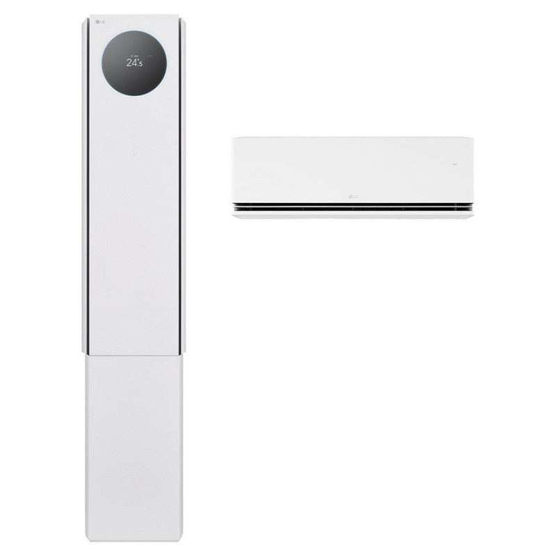 LG전자 인버터 58.5㎡ + 18.7㎡ 휘센 AI 오브제컬렉션 뷰I 프로 2 in 1 멀티형 에어컨 5시리즈 방문설치, FQ18GV5EA2, 일반배관형 1