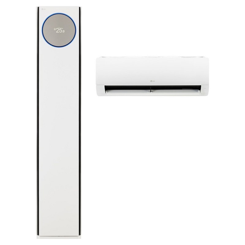 LG전자 인버터 81.8㎡ + 18.7㎡ 휘센 AI 오브제컬렉션 타워I 2 in 1 멀티형 에어컨 5 시리즈 방문설치, FQ25FN5BA2(카밍베이지), 일반배관형 1