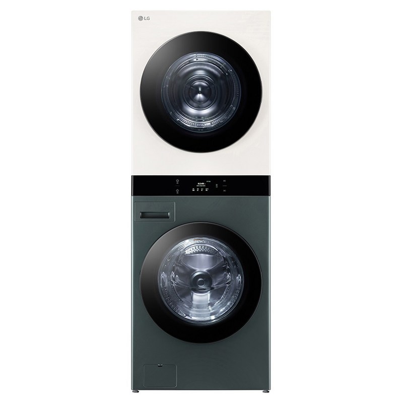 LG전자 트롬 오브제컬렉션 워시타워 WL21GEN 드럼세탁기 FL21GEN 25kg + 건조기 21kg RL21EJN 방문설치, 세탁기(네이처 그린), 건조기(네이처 베이지) 1
