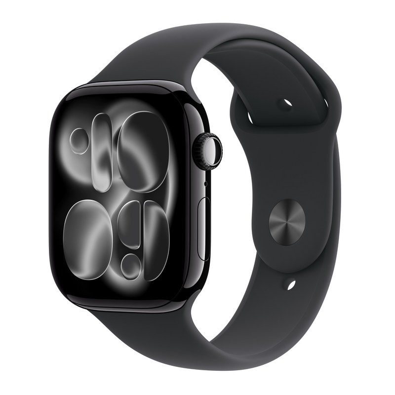 Apple 2025 애플워치 11, 제트 블랙, 46mm, GPS+Cellular, 알루미늄,제트 블랙/블랙 스포츠 밴드, M/L 1