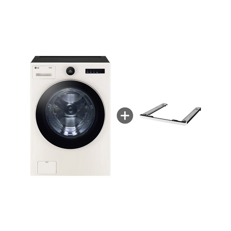 LG전자 트롬 오브제컬렉션 드럼 세탁기 FX23ENE-KE 23kg + 스태킹키트 세트 방문설치, 네이처 베이지 1