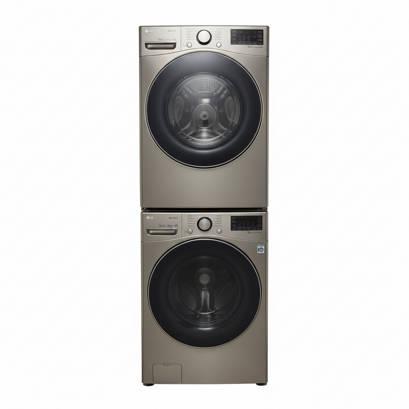 LG전자 트롬 드럼세탁기 21kg + 건조기 18kg F21VDSK-8VL 세트 방문설치, 스테인리스 실버 1