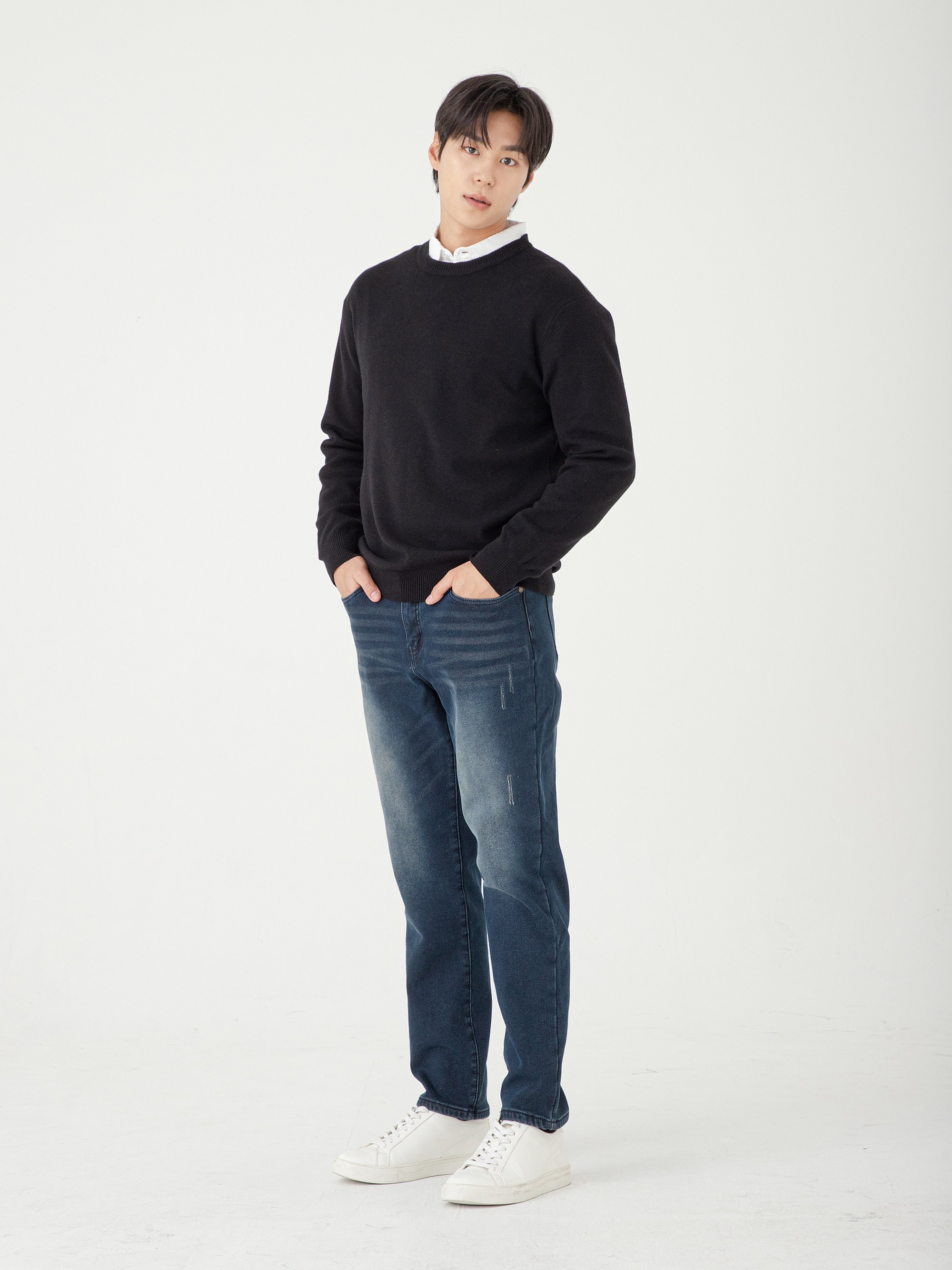 캐럿 남성용 기모 울트라 스판 청바지 - thumb image