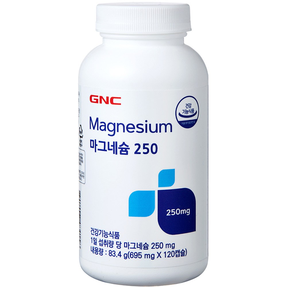 GNC 마그네슘 250, 120정, 1개 - G