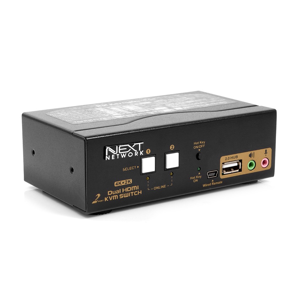 넥스트 2:1 듀얼모니터 KVM Switch, NEXT-7402KVM-DUAL - thumb image